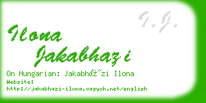 ilona jakabhazi business card